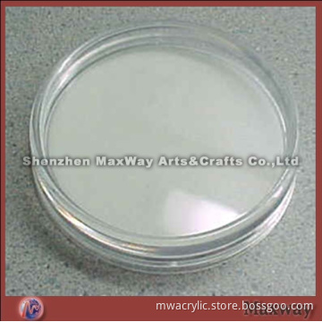 Round Promotional Transparent Elegant Polished Acrylic Coaster/Tray